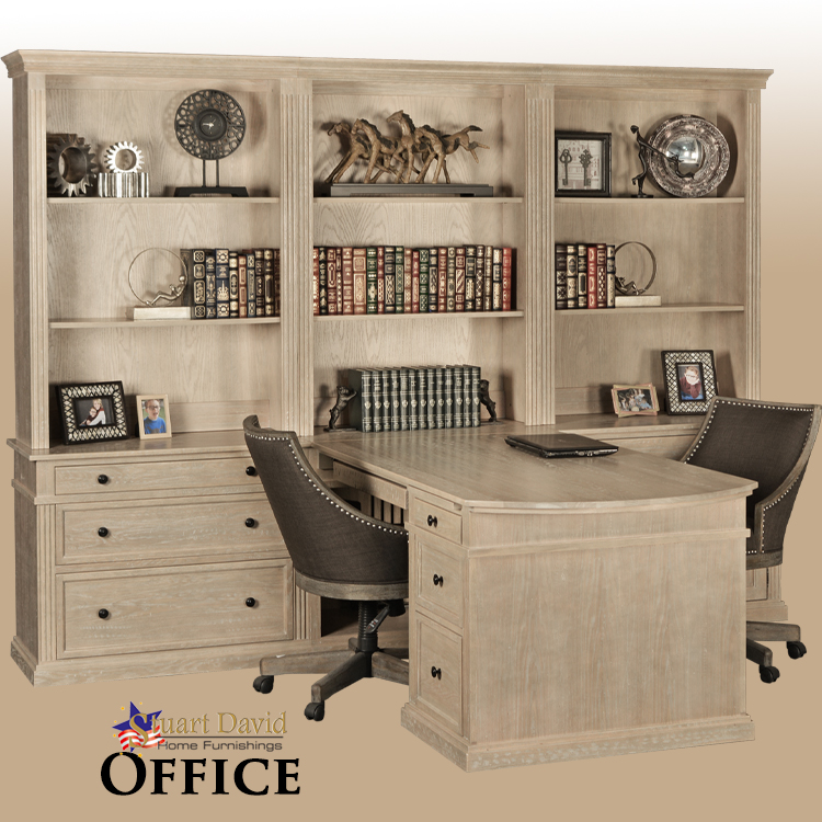 Stuart David Partner's Desk in Oak made in USA Buy Local