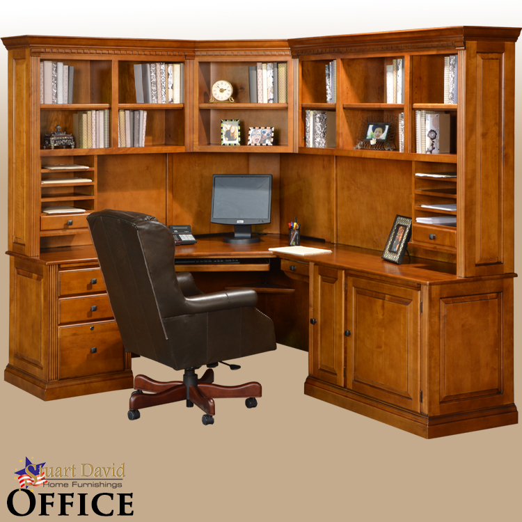 Stuart David Corner Desk Office Furniture Made in the USA with Solid Wood