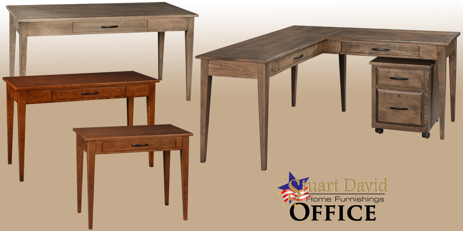 Stuart David Simple Office Furniture Made in the USA with Solid North American Hardwoods