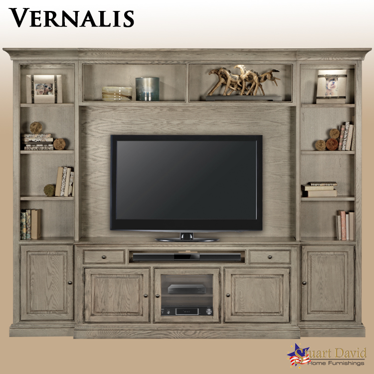 Vernalis Deluxe Entertainment Center shown on North American Red Oak