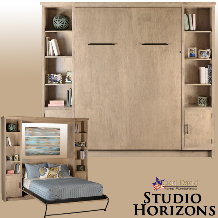 Wall Bed Gallery Stuart David Furniture, Madison Bifold Bookcase Murphy Bed