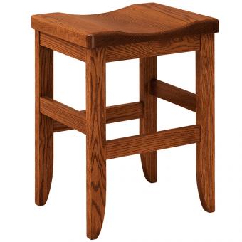 Amish Made Clifton Wooden Contour Stool