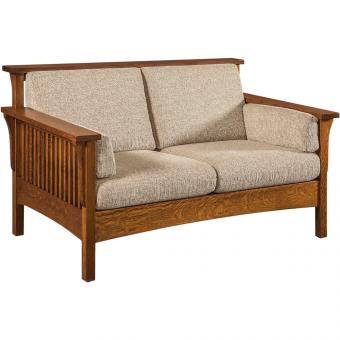 Amish Made Highback Slat Loveseat