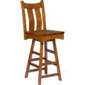 Amish Made Classic Dining Swivel Bar Chair