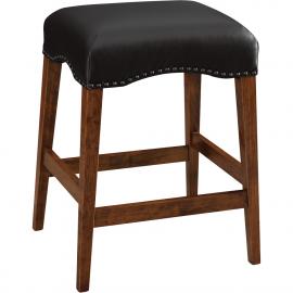 Amish Made Allerton Leather Bar Stool