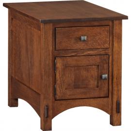 Saratoga Storage End Table-Left Left-Side-Table-with-Storage-Solid-American-Made-Quartersawn-Oak-Custom-SARATOGA-OCS-130L.jpg